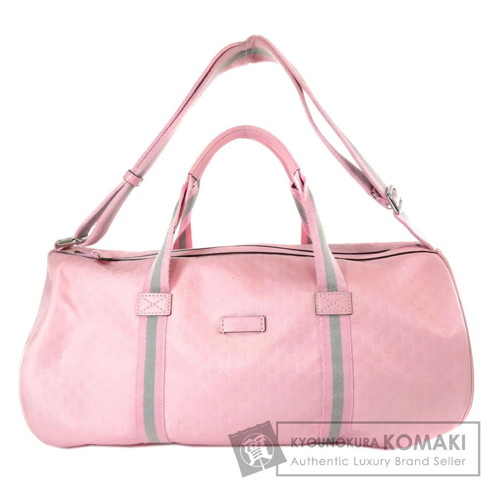 Gucci Pink GG 2Way Boston Duffle Bag web